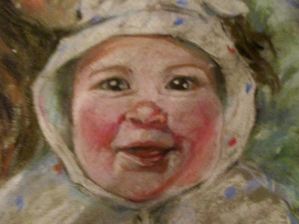 Eager Emma, approx. 15" x 12",  pastel, by Gwendolyn Evans